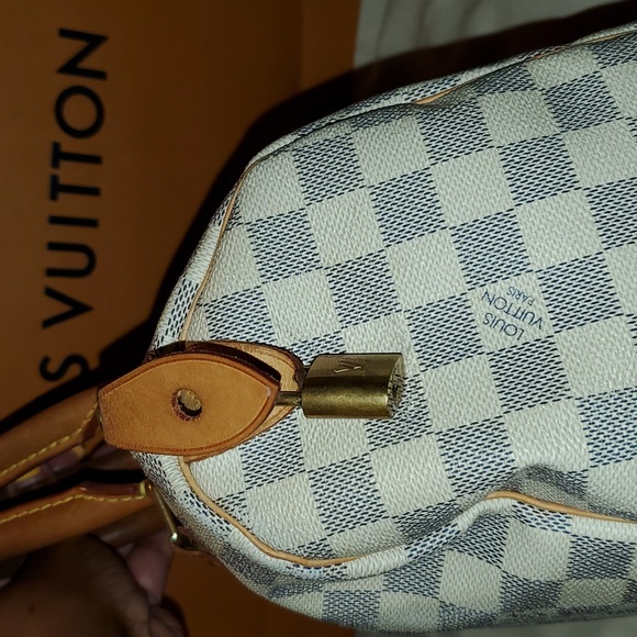 AUTHENTIC Louis Vuitton speedy 25 Damier Azure - Picture 4 of 11